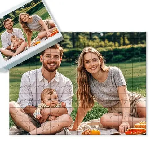 Personalisiertes Puzzle für Fotos – Individuelles Puzzle mit 120/200/300/500/1000 Teilen für Erwachsene, Paare und Familien – Einzigartige Geschenke für Hochzeiten, Jubiläen, Schulabschlüsse