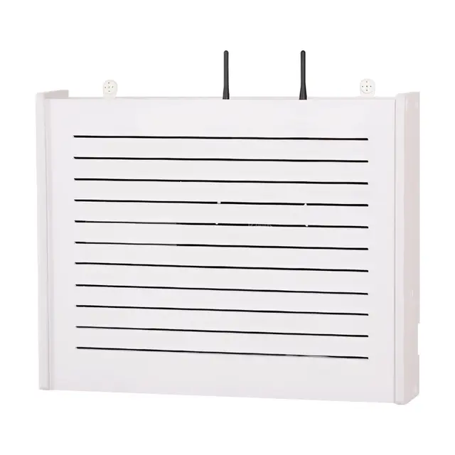 WIFI Router Box Router Aufbewahrungsbox Router Regal Wand Router Verstecken Schrank Kabel Verstecken Box Wand für Wohnzimmer Schlafzimmer (44 x 9.5 x 41 cm)