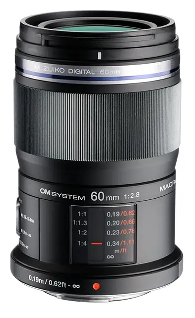 OM SYSTEM M.Zuiko Digital ED 60mm F2.8 Makroobjektiv,hochwertige Micro Four Thirds-Optik,hochauflösende Nahaufnahmen,staub-und spritzwassergeschützt,für Natur und Porträtaufnahmen,für alle MFT-Kameras