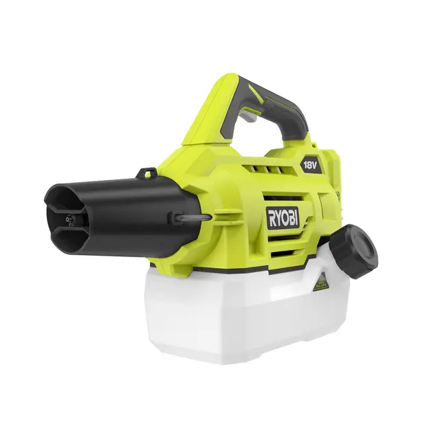 RYOBI 18 V ONE+ Akku-Nebelsprüher RY18FGA-0, Reichweite 4,5 m, Durchflussmenge 7,2 l|h, Flächenabdeckung pro min. 93 m², Durchschnittliche Partikelgröße 40 µm, ohne Akku und Ladegerät