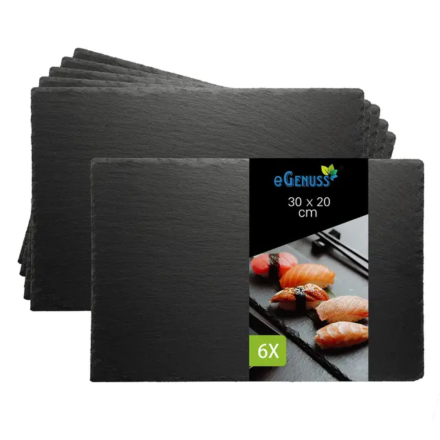 egenuss schieferplatten 6er set 30x20 cm