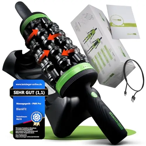 Elektrische Faszienrolle NEU, Massagegerät Ganzkörper, Rollenmassagegerät, Anti Cellulite, 5 in 1 + Freihand-Station, Tiefengewebe, 5 Stufen, Faszien, Stoßwellentherapie
