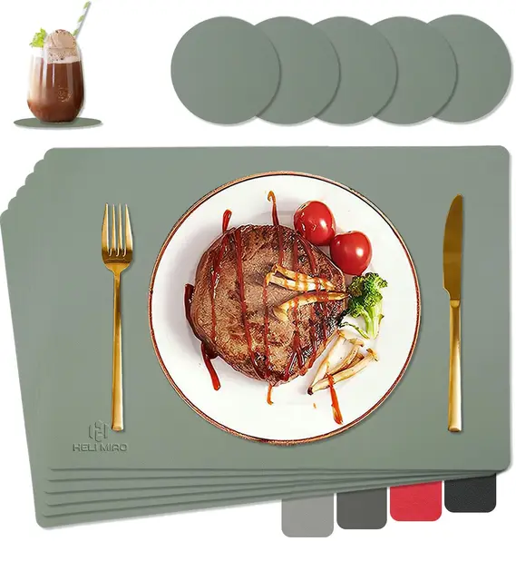 heli miao platzset 6er set salbeigrün