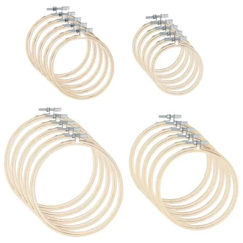 zoenhou stickrahmen set 20 stück bambus