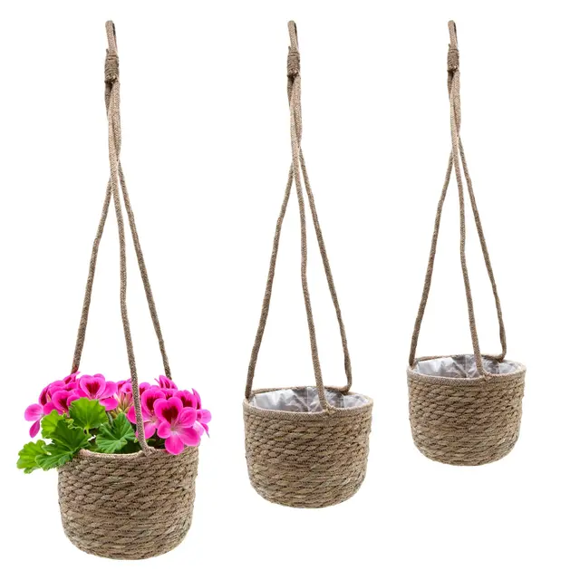 spetebo seegras blumenampel 3er set