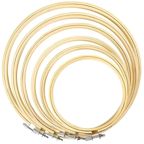 caydo 6er set stickrahmen bambus