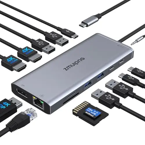 ZMUIPNG 14-in-1 USB-C Dockingstation