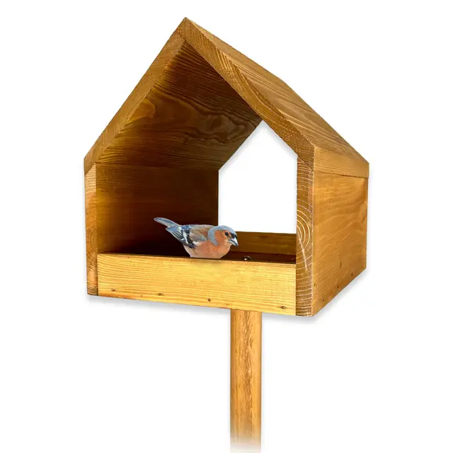 Gartenetage Vogelfutterhaus Massivholz mit Erdspieß