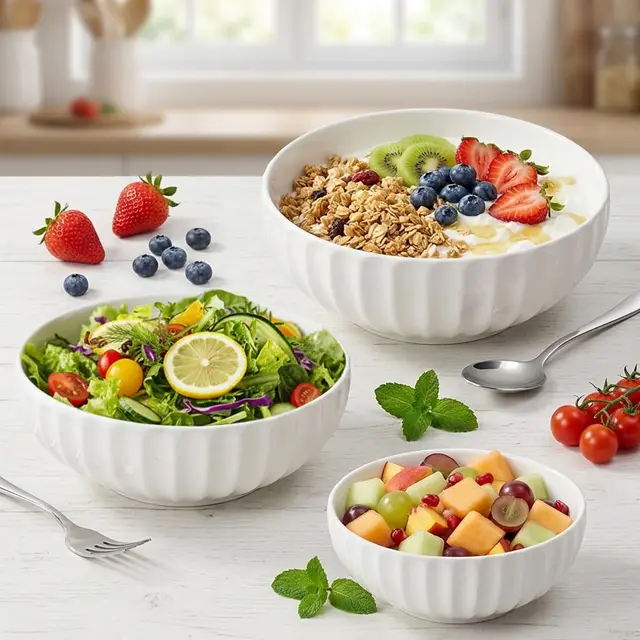 hinatdd keramik salatschüssel 3er set