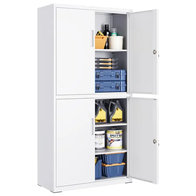 SONGMICS Armoire Bureau 4 Portes