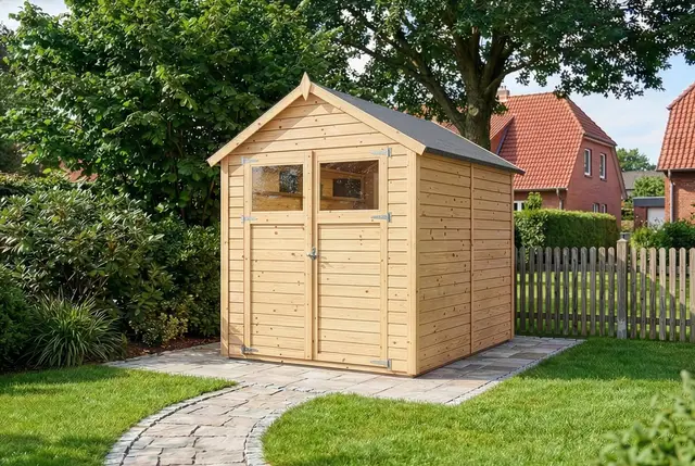 Alpholz Gerätehaus Alisha aus Holz 202 x 252 cm mit 14mm Wandstärke, Satteldach und Fußboden