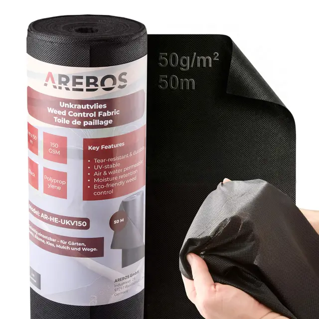 arebos unkrautvlies 50 g/m² 5x1m