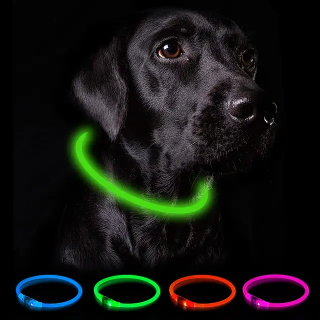 nepfaivy leuchthalsband hund usb 70cm