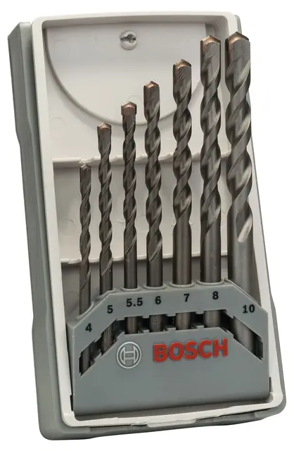 Bosch Professional 7-teiliges CYL-3 Betonbohrer Set (für Beton, 4/5/5,5/7/8/10 mm, Zubehör Schlagbohrmaschine) set