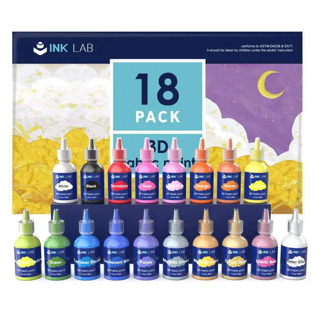 ink lab stofffarben set 18 farben