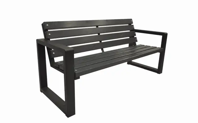 Gartenbank, Parkbank - Gartenmöbel, Outdoor Bank mit 350kg Tragfähigkeit - Sitzbank Holz Wetterfeste (Grande, Grau, 200cm - Sitzlänge, CE)