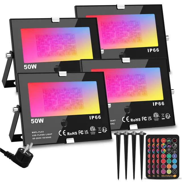 changm rgb led fluter 50w 4er pack