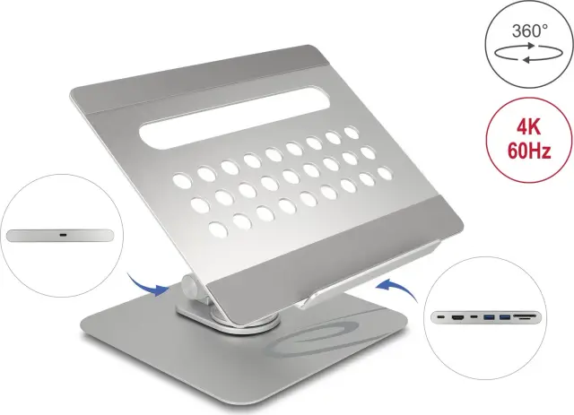 DeLOCK Tablet und Notebook Ständer mit Dockingstation