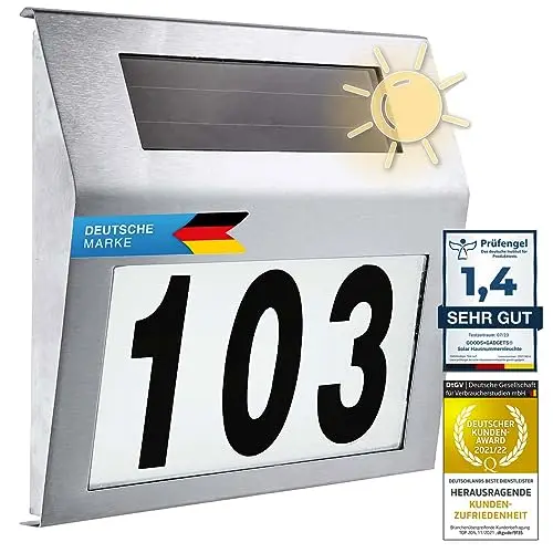 goods+gadgets solar hausnummernleuchte