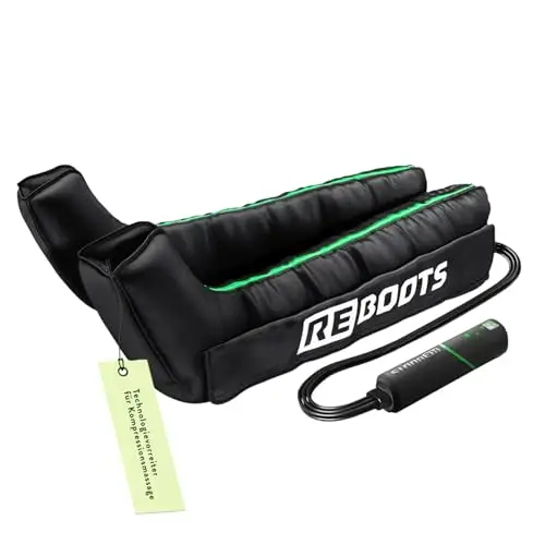 Go Lite Boots – Beinmassagegerät | 180 mmHg | 4 überlappende Kammern | für Zuhause & Unterwegs | Erholung der Muskulatur | L