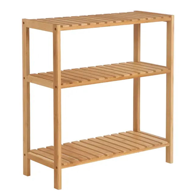 songmics badregal bambus 3 etagen natur