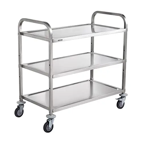 vevor küchenwagen 3 ebenen edelstahl