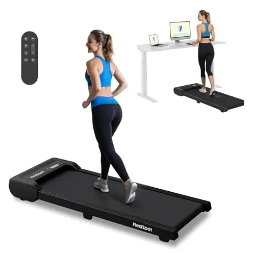 FlexiSpot Laufband Walking Pad für zuhause und Büro, Geräuscharme Laufbänder 4 in 1 Tragbares Laufband mit Fernbedienung und LED Display DynamicX