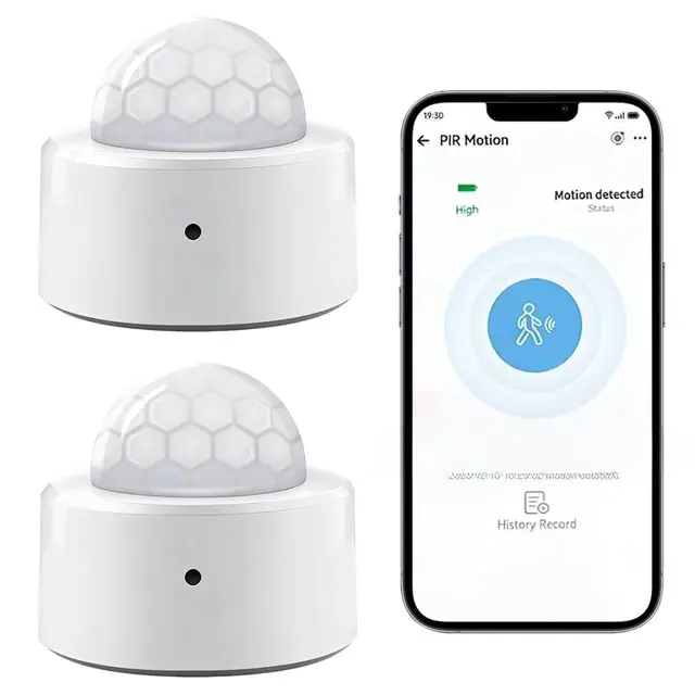 2 Stück Zigbee Bewegungsmelder 3.0, Smart ZigBee Motion Sensor mit Alarmfunktion, 120° Erfassungswinkel Bewegungsmelder Kompatibel mit Smart Life/Tuya App, Erreichen Intelligente Sicherheits