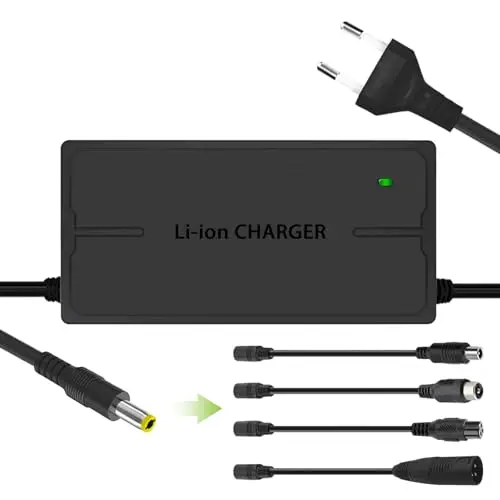 54.6V 3A Ladegerät für E-Bike & Scooter, 13S 48V Lithium Ladegerät Batterie, Hoverboard & Scooter Ladekabel