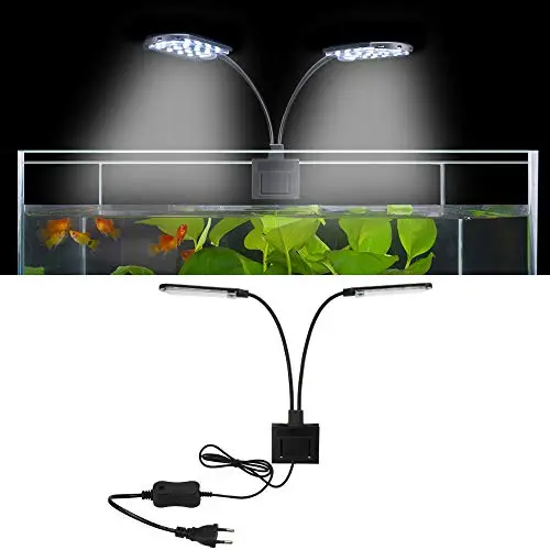 SENZEAL X7 LED Aquariumleuchte Doppelkopf 15 W