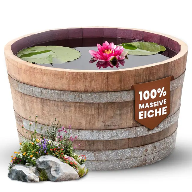 temesso eichenholz weinfass halbiert