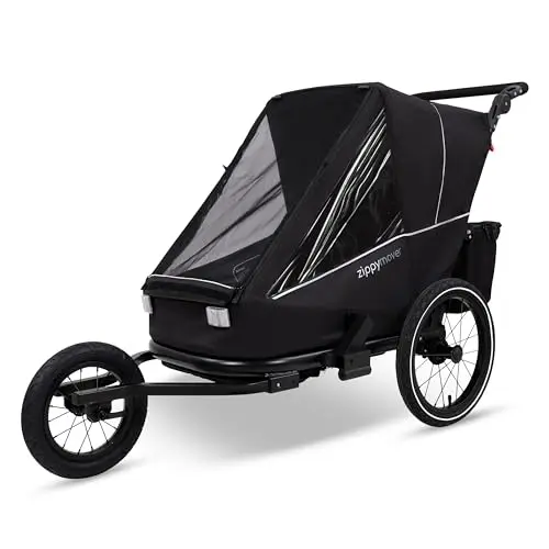 Sportlicher Kinderfahrradanhänger Einsitzer 1 Kind 3in1 Set Buggy Jogger Kinderwagen