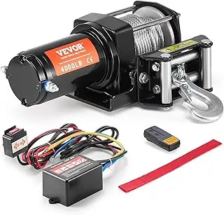 VEVOR Elektrische Seilwinde 1814 kg 12V DC mit Stahlseil