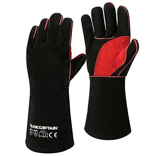 arccaptain leder grillhandschuhe xl