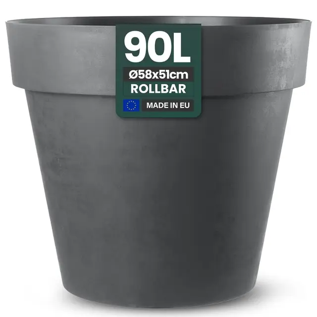kreher xxlpflanzkübel 90 liter anthrazit