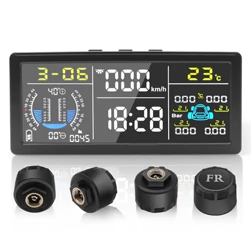 Liwogi KT-T17 TPMS Reifendruckkontrollsystem mit 4 externen Sensoren