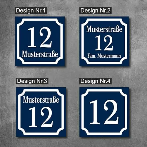 eds-werbemedien retro hausnummernschild