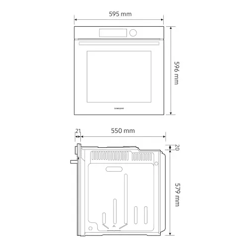 samsung nv7b44503db einbaubackofen