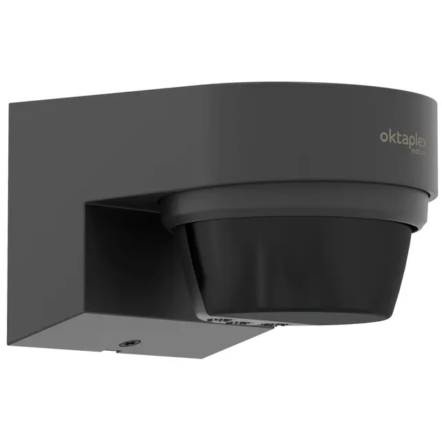 Oktaplex Eva Bewegungsmelder Aussen 12m / 240° Infrarot Bewegungssensor Aufputz IP65 Motion Sensor anthrazit