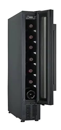 PKM UWTS20-7G Unterbau - Weinkühlschrank | 7 Flaschen | extra schmal | 20 Liter | Zur Untermontage in Küchenzeilen | Elektroniosche Temperaturkontrolle