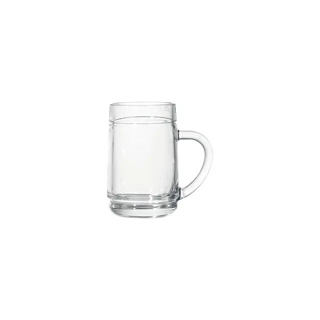 Stölzle Oberglas Robuste Weinkanne 0,25 l 6er Set MIT WEINLAUB DEKOR I Hochwertige Trinkgläser mit Henkel 6 Stück für Rotwein Weißwein I Spritzerglas 250ml spülmaschinenfest & bruchsicher