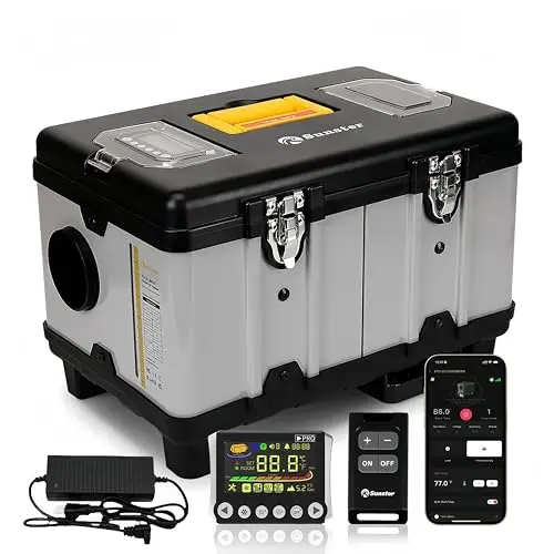 Sunster TB10 Diesel-Standheizung 8 kW mit Bluetooth-App und 6-L-Tank