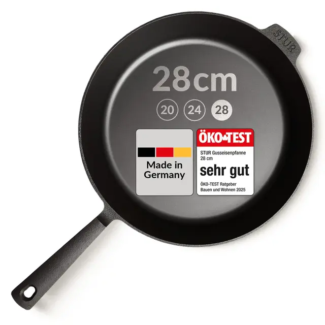 STUR Gusseisenpfanne 28 cm Induktion Made in Germany