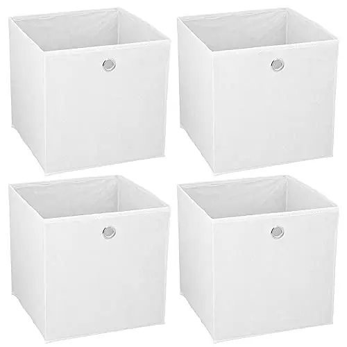 Murago Faltbox 30x30x30 cm Weiß 4er Set