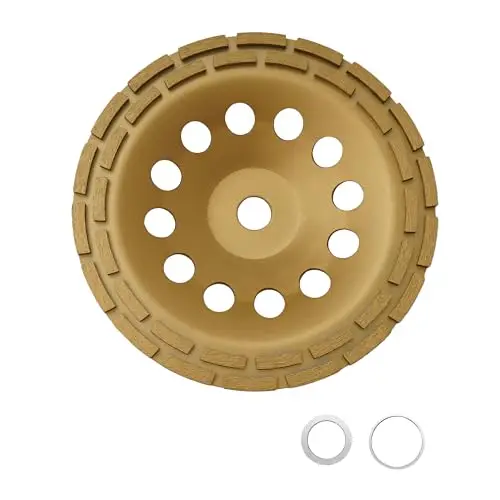 Betonschleifscheiben 230mm×22.3mm Schleiftopf mit 2 Variokreise Universal Schleifscheibe Geeignet Für Effizientes und Präzises Schleifen Beton, Stein, Fliesenkleber, Granit, Mauerwerk
