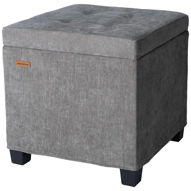 abheng sitzhocker chenille 45x45x45cm