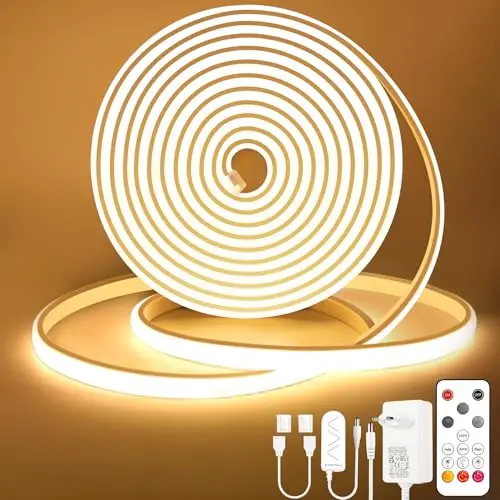 lamomo cob led streifen 10m warmweiss