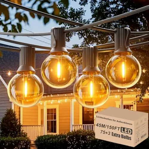 achin g40 led lichterkette 45m