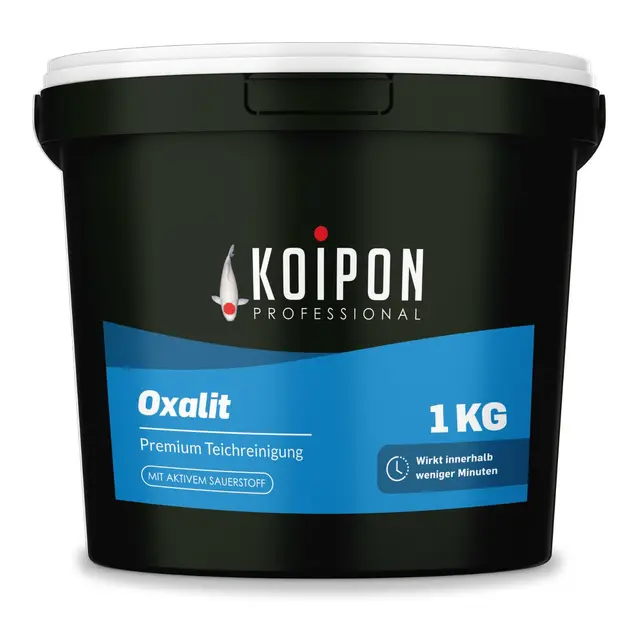 KOIPON Oxalit 1 kg Teichschlammentferner zur Teich Reinigung von Laub, Teich Schlamm und Ablagerungen wirkt innerhalb weniger Minuten mit Sauerstoff