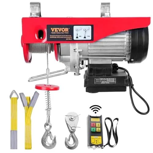 VEVOR PAWX800-2 Elektrische Seilwinde 800kg 12m